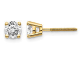 3/4 Carat (ctw VS2-SI1, G-H-I) Round Diamond Solitaire Stud Earrings in 14K Yellow Gold